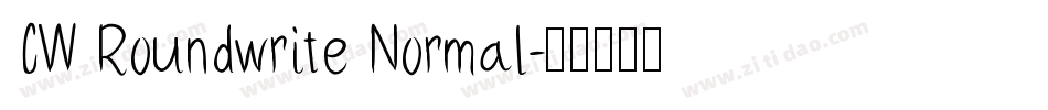 CW Roundwrite Normal字体转换